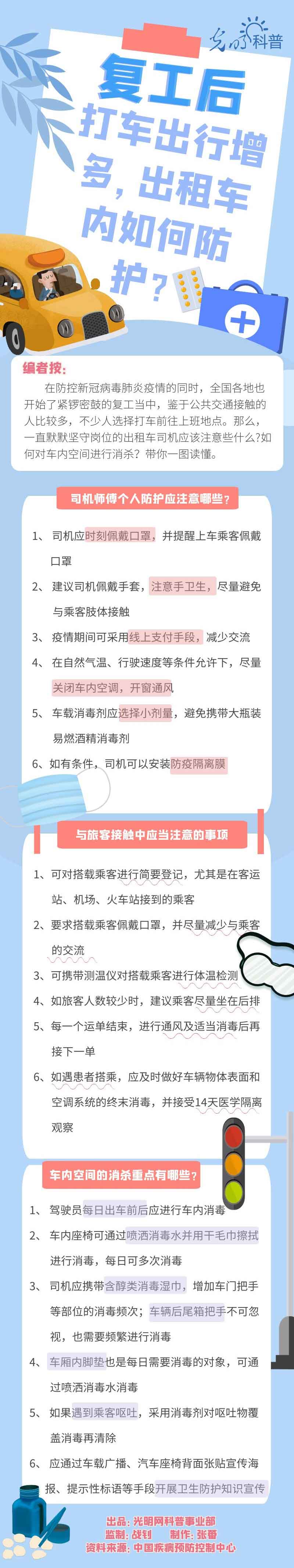 【防疫科普】復(fù)工后打車出行增多，出租車內(nèi)如何防護(hù)？