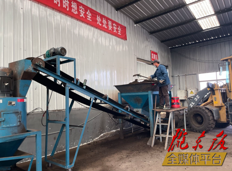合水縣充分利用當(dāng)?shù)匦笄菁S便及秸稈回收的有機(jī)肥料“變廢為肥”。本報(bào)記者 劉萍凝 攝