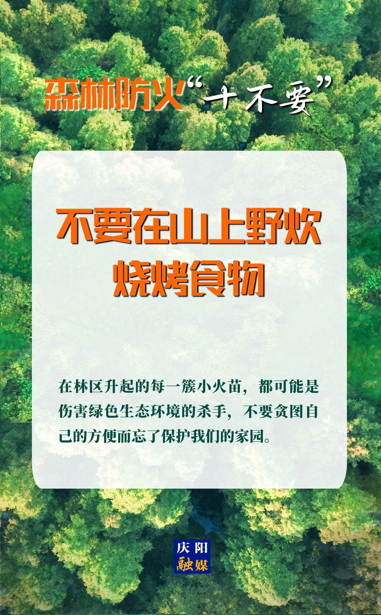 【微海報】森林防火“十不要”③丨不要在山上野炊、燒烤食物