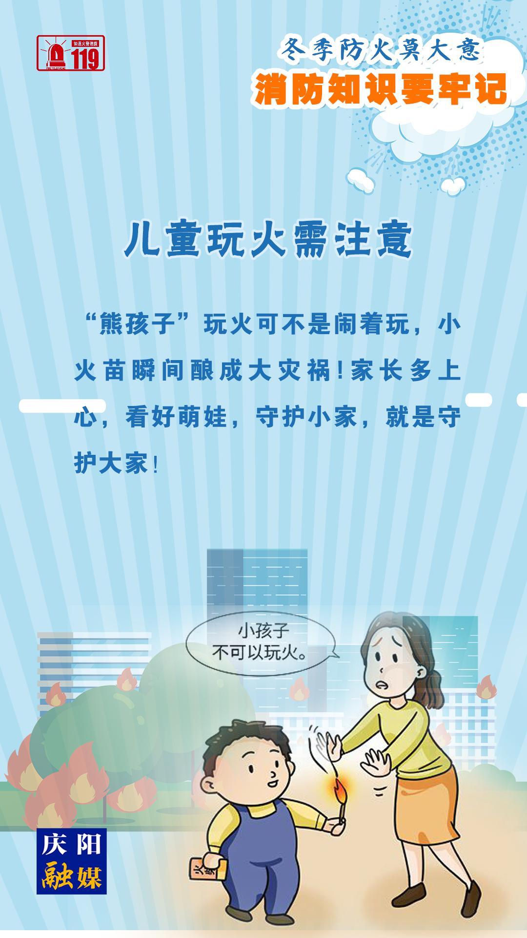 【微海報(bào)】冬季防火莫大意，兒童玩火需注意！