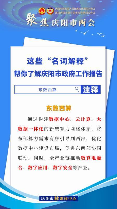 海報(bào)｜這些“名詞解釋”，幫你了解慶陽(yáng)市政府工作報(bào)告（2）