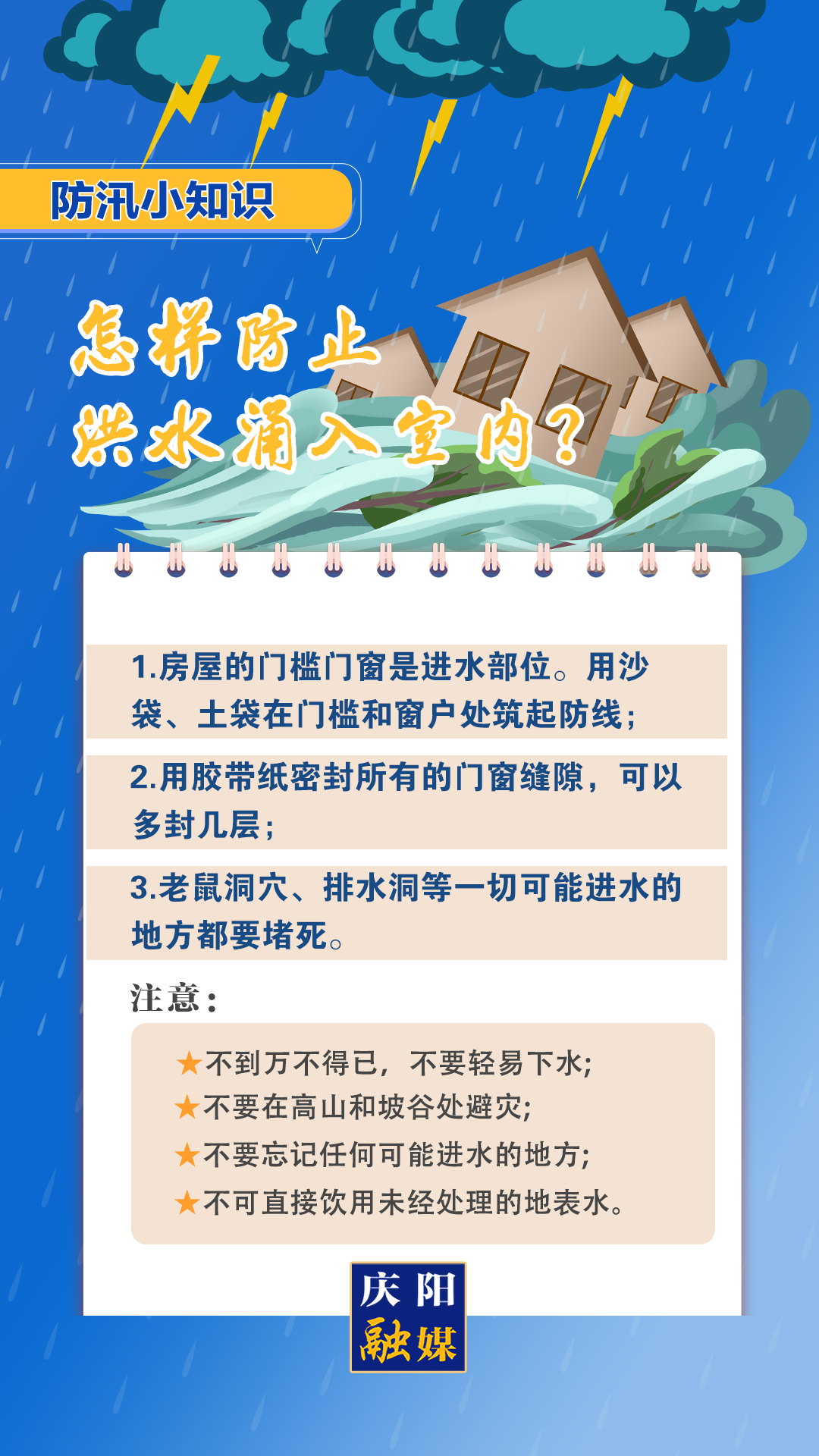 【微海報(bào)】防汛小知識(shí) | 怎樣防止洪水涌入室內(nèi)?